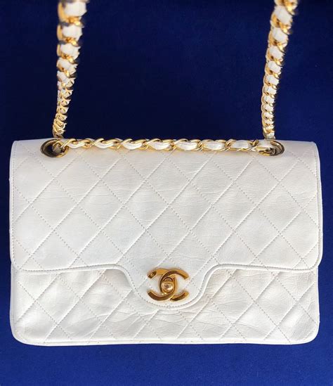 vintage chanel white bag|best old chanel bags.